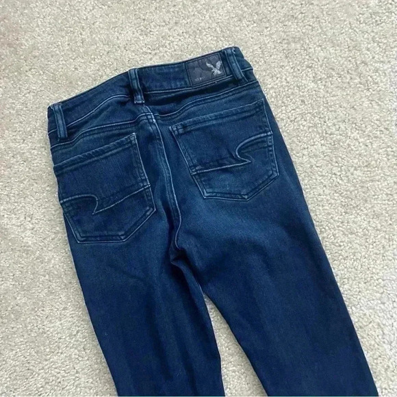 American Eagle Hi Rise Jeggings Pants Blue Women’s Size 0 Regular AEO Denim - Picture 11 of 12